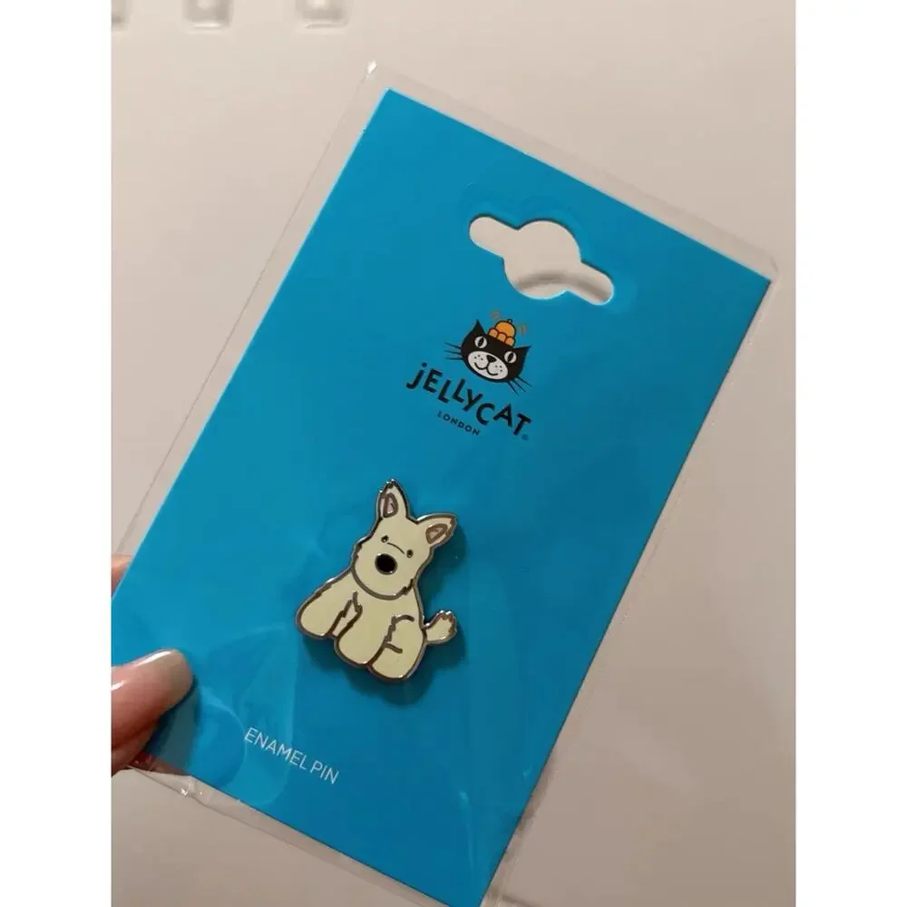 NWT jellycat official Munro Scottie Dog badge pin Limited EDITION VHTF